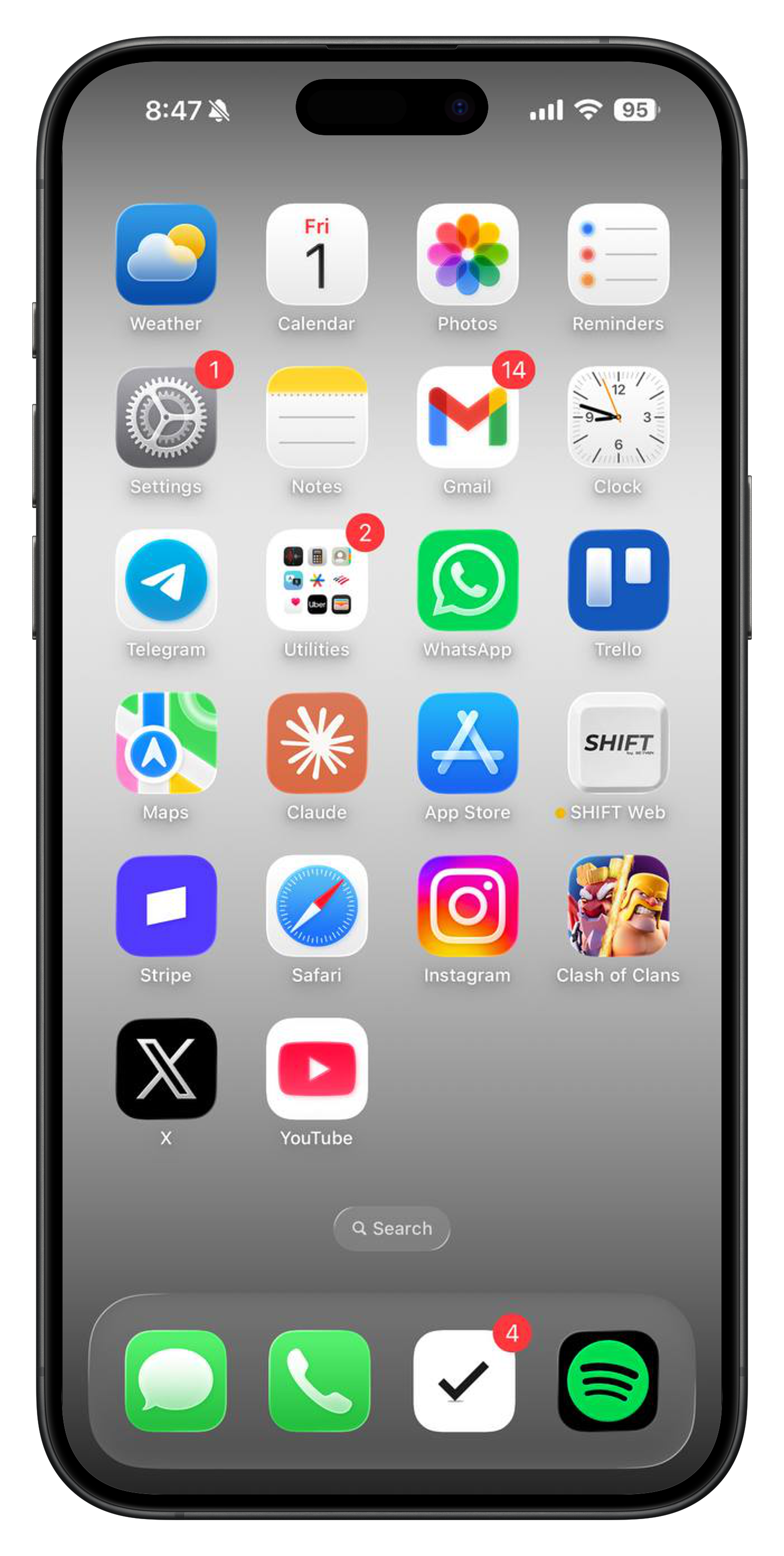 iPhone with distracting apps blocked by SHIFT
